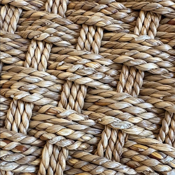 I Crew vintage rattan handbag with leather handles - Picture 2 of 6